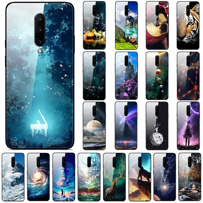 $8.26 • Buy For OnePlus 7T Pro 6T 6 5T Gradient Painted Tempered Glass Hard Back Case Cover