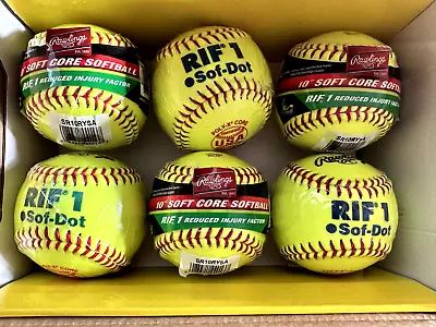 NEW Rawlings RIF 1 Sof-Dot ASA Fastpitch Youth 10  Softballs SR10RYSA - 12 Count • $49