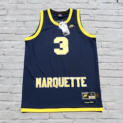 Vintage Marquette Golden Eagles Dwayne Wade Basketball Jersey Authentic Sewn • $199.99