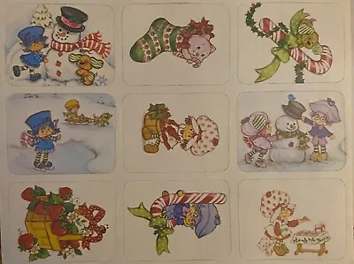 Vintage Strawberry Shortcake Sticker Sheet Christmas Winter • $12.95