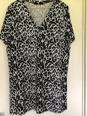 Animal Print Longline Top From Very Sz 18 • £4