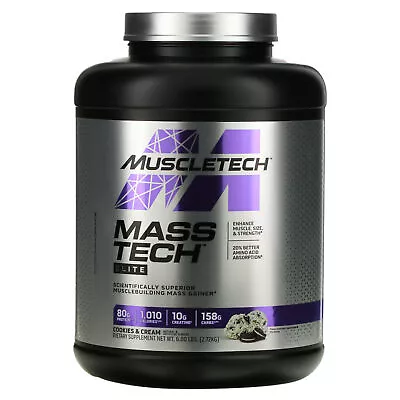 Mass Tech Elite Cookies & Cream 6 Lbs (2.72 Kg) • $49.06