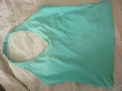 £1.99 • Buy Turquoise Halter V Neck Built In Bra Non Wired Tankini Top Size 16