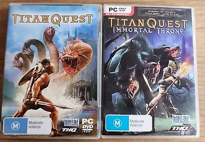 Titan Quest & Immortal Throne Expansion Pack PC Video Game DVD LD7 • $24.95