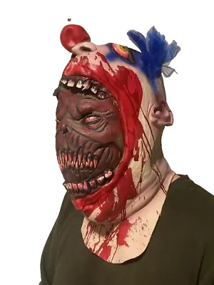 Evil Killer CLOWN Mask Latex Halloween Fancy Dress Costume Zombie COULROPHOBIA • $63.10