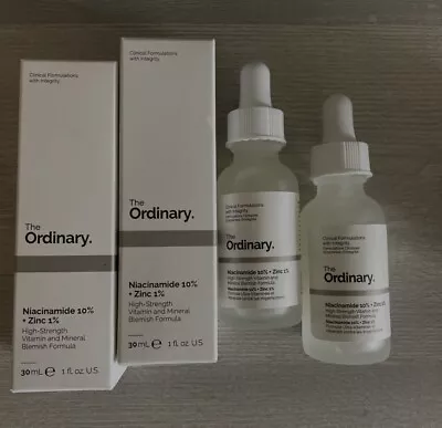 The Ordinary Niacinamide 10% + Zinc 1% 30ml/1 Fl Oz - 2 PACK - US SELLER • $16