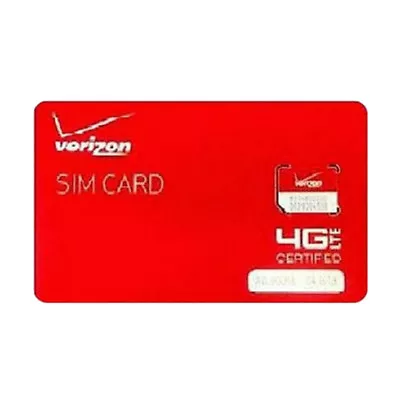 Verizon Wireless Micro 4G LTE Certified 3FF SIM Card For Smartphone/Tablet • $9.95