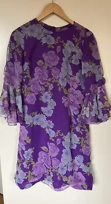 Vintage Woman’s Ouval Of Melbourne Brand Dress Vintage Size Smaller 14 • $28