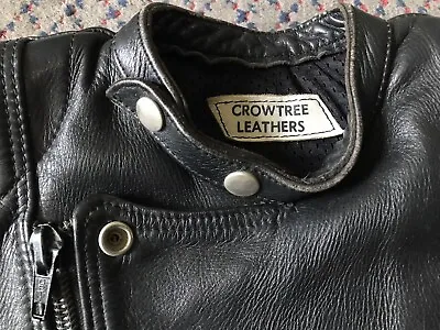 Crowtree Leathers Of England “PERFECTO” Style Leather Motorcycle Jacket RARE! • $150