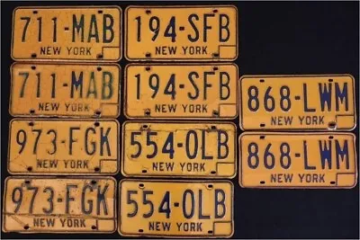 Vintage New York License Plates - 5 Pairs • $98.95