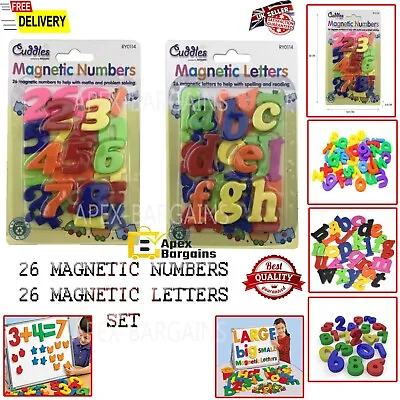 Magnetic Letters Alphabets & Numbers Fridge Magnets Kids Teaching Learning Toys. • £2.89