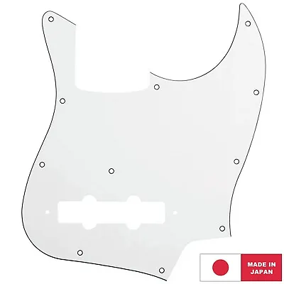 NEW 3-Ply 11 Hole Pickguard For Fender Japan 4 String Jazz Bass - WHITE • $14.99
