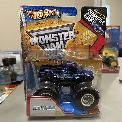 Monster Jam Blue Thunder 1st Edition CRUSHABLE CAR SERIES Hot Wheels 1:64 • $29.99