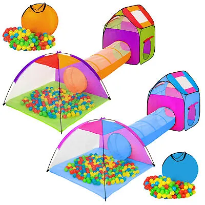Igloo Childrens Kids Play Tent And Tunnel + 200 Balls + Bag Pit Playhouse Garden • £39.99