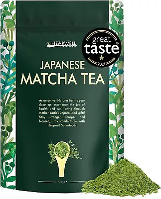 Heapwell Superfoods Japanese Matcha Green Tea Powder 50G (50 Serving) | Premium • £8.99