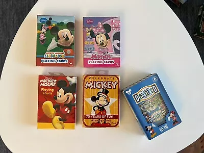 Disney Mickey Mouse Collectible Playing Cards 5 Decks All Sealed! Gift Set. • $58