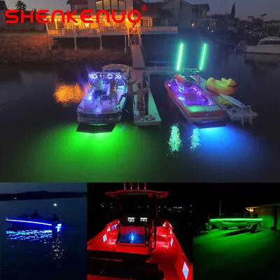 RGB 300LED Boat Light Deck Waterproof Bow Trailer Pontoon Lights Strip Marine 5M • $15.59