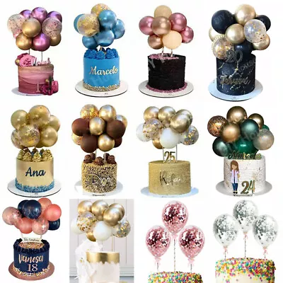£1.99 • Buy 10x CONFETTI Balloon Cake Topper GARLAND Birthday PARTY Decoration Pastel DIY