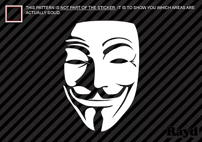 $10.99 • Buy 12  V For Vendetta Mask Sticker Decal Die Cut