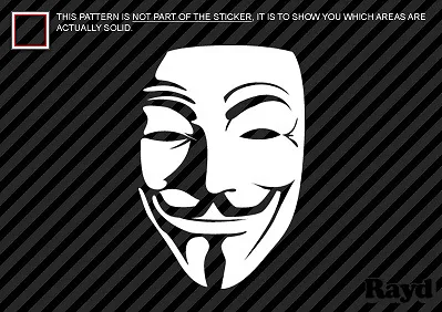 12  V For Vendetta Mask Sticker Decal Die Cut • $10.99