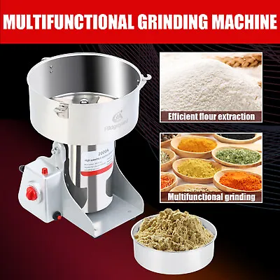 $89.81 • Buy Used 2KG Electric Herb Grinder Grain Cereal Wheat Powder Flour Grinding Machine