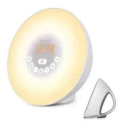 Digital Sunrise Sunset Alarm Clock Wake Up Light Sleep Aid Touch Colors Radio • $12.99