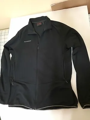 Mammut XL Mens Full Zip Stretch Mock Neck Jacket Black Polyester • $49.99