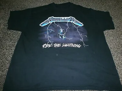 BLACK Metallica Ride The Lightning T Shirt Mens Size XL • $19.99