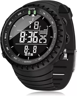 🔥PALADA Men's Digital Sports Watch Waterproof Tactical Watch W/ LED Backlight🔥 • $19.95