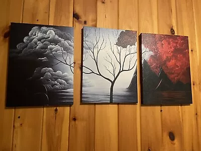 Santin Art 3-PIECE Canvas Wall Art Modern Home Decor Tree/Mountain Landscape • $12.50