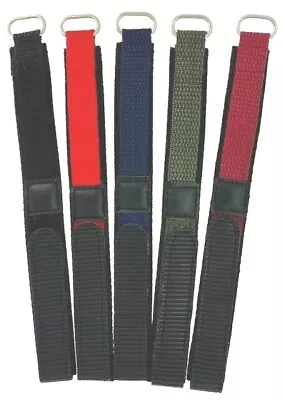 Children's Colour 14mm Wrap Around Hook & Loop Sports Nylon Canvas Watch Strap • £4.25