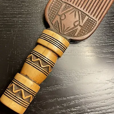 Vintage African Handcarved Afro Pick Comb Cameroon Lovely Patina • $35