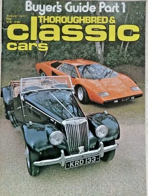 Thoroughbred & Classic Cars Magazine Aug 1977 Napier-Railton Austin Lamborghini  • £4.99