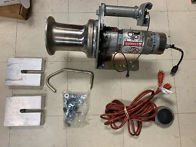 AB Chance 1000 Lb Capacity Electric Capstan Hoist W FOOT PEDAL - TESTED • $1900