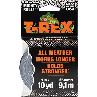 T-Rex Ferociously Strong Duct Tape 25mm X 9.1m Handy Roll Graphite Grey • £6.99