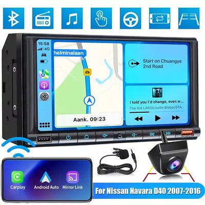 For Nissan Navara D40 2007-2016 7  Car Stereo Radio CarPlay Bluetooth Head Unit  • $169.99