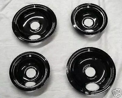 $21.20 • Buy CB3 Range Stove Porcelain Drip Pans Bowls Set 2 Lg 2 Sm For Whirlpool Roper