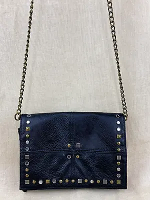 Mossimo Faux Black Leather Studded Small Crossbody Bag With Chain Strap • $18.87