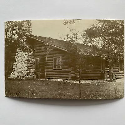 Postcard The Lodge Built By James Oliver Curwood In 1926 AuSable River Michigan • $6