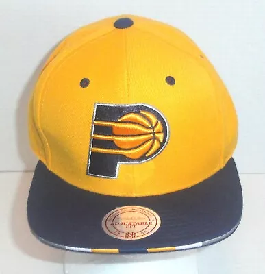 Mitchell & Ness Indiana Pacers Snapback Adjustable Hat 80% Acrylic 20% Wool READ • $16.99