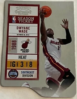 Dwayne Wade 2010-11 Contenders Season Ticket Die Cut 161/299 #91 Miami Heat • $5.99