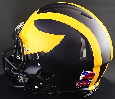 MICHIGAN WOLVERINES NCAA Riddell Speed Full Size AUTHENTIC Football Helmet • $389.99