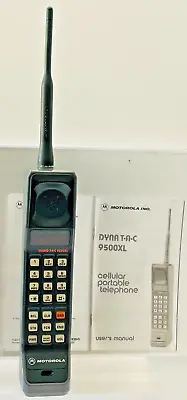 VTG Cell Phone BRICK RARE- 1987 Micro DYNATAC 9500XL SMALL LED- 186min ACCESS • $907