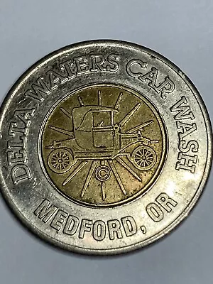 RARE DELTA WATERS CAR WASH TOKEN MEDFORD OREGON OBSOLETE #px1 • $12.24