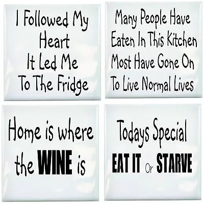 Kitchen Tile Transfer Humor Pack Of 4 Fun Quotes Ceramic Tile Stickers Great Fun • £2.99