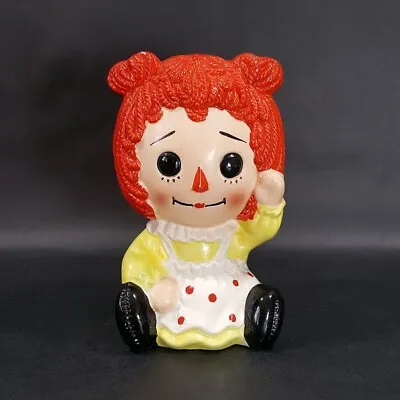 Vtg Raggedy Ann Music Box Coin Bank Plays Love Story Tested & Working Ceramic • $19.99