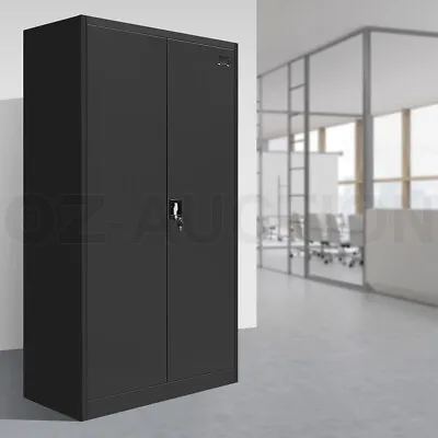 180cm Steel Filing Cabinet Office Home Stationary Lockable Storage Cupboard • $269.95