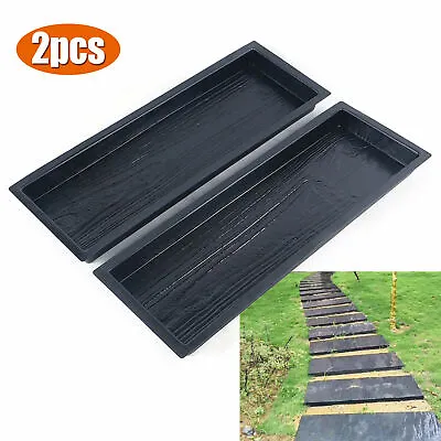 2x Stepping Stone Concrete Mold Wooden Boards Set Path Patio Path Cement Mould • $17.10