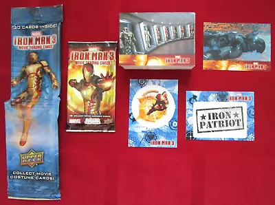 IRON MAN 3 Base Set Of 60 Cards + Stickers Parallel Wrappers Upper Deck 2013 • $19.95