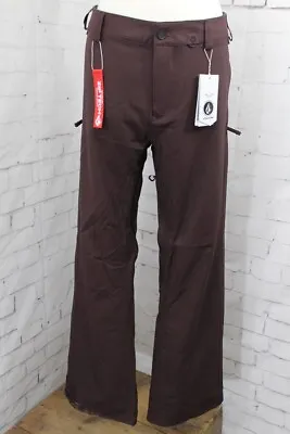 Volcom Freakin Snow Chino Shell Snowboard Pants Men's Extra Large/XL Black Red • $104.97